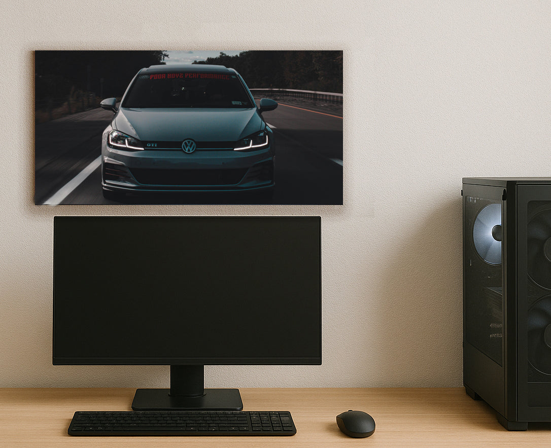 VOLKSWAGEN GOLF GTI MK7 | NEON POSTER | 2ft X 1ft
