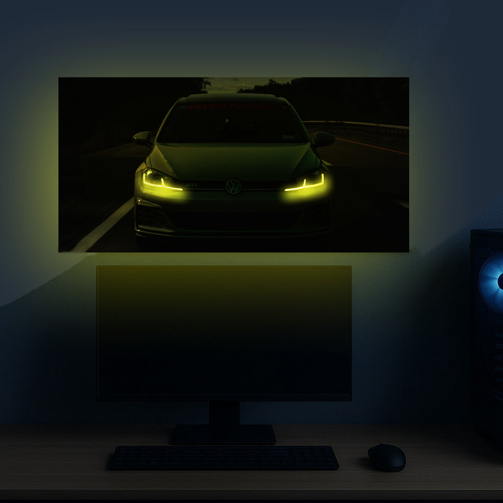 VOLKSWAGEN GOLF GTI MK7 | NEON POSTER | 2ft X 1ft