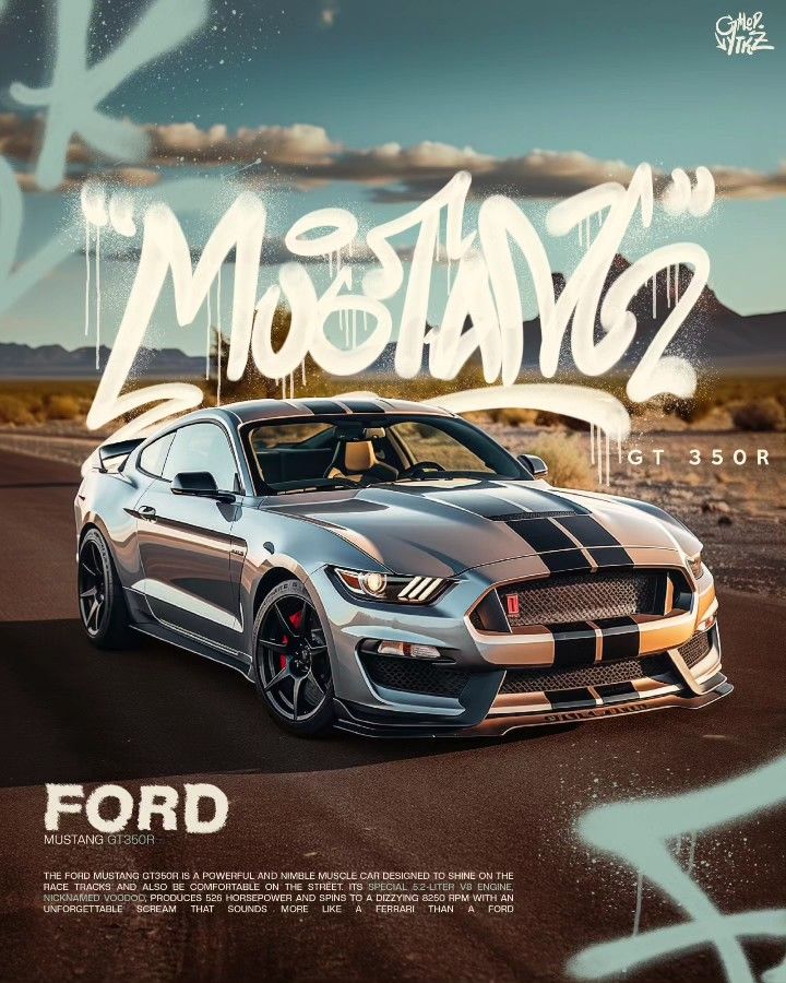 FORD MUSTANG GT 350 R || WALL POSTER