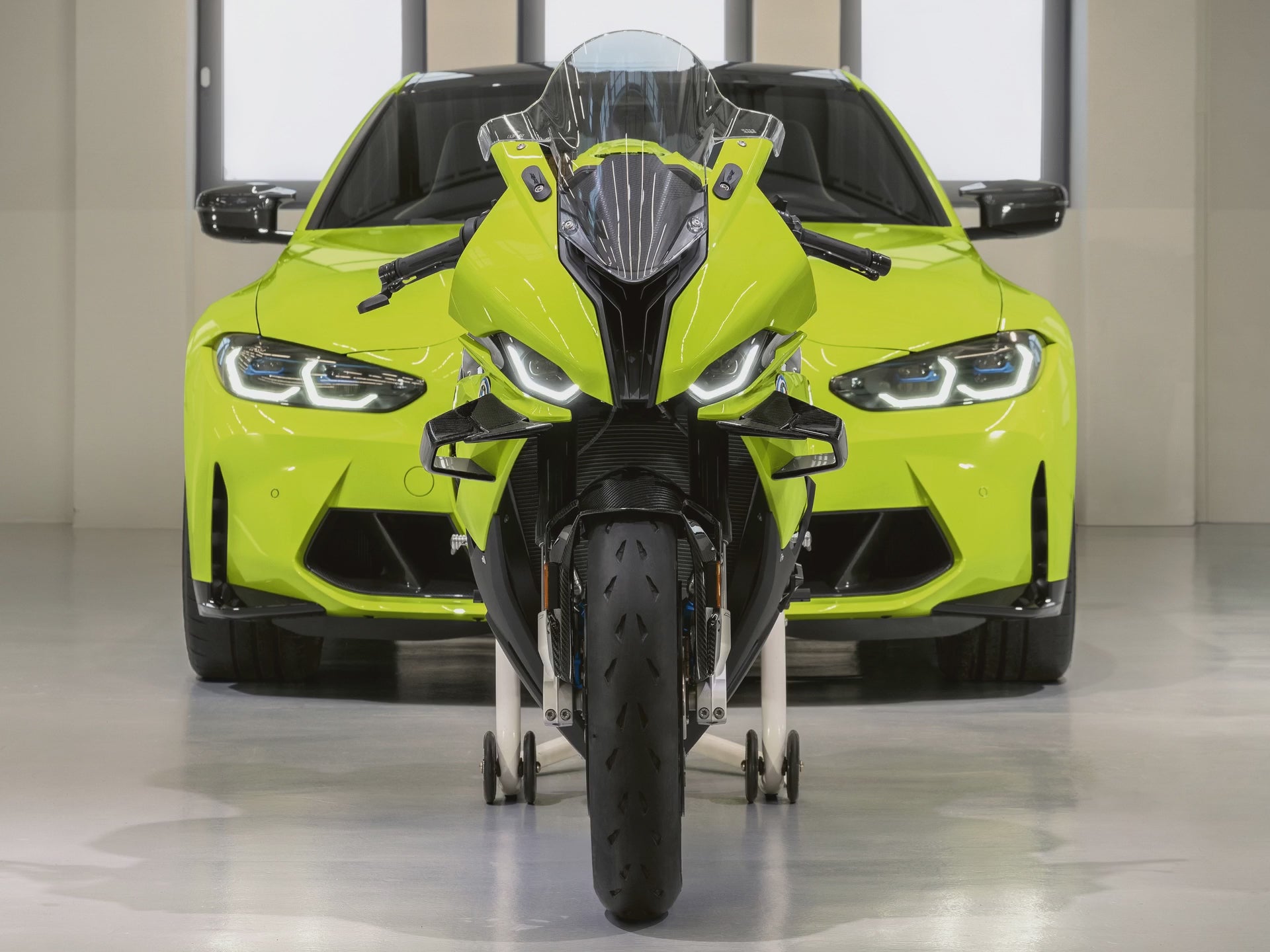BMW CAR & BIKE | NEON POSTER | 2 FT X 1.5 FT